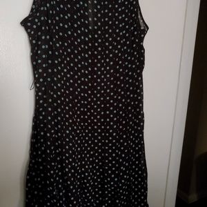 Sheer Polka Dot Sleeveless Dress